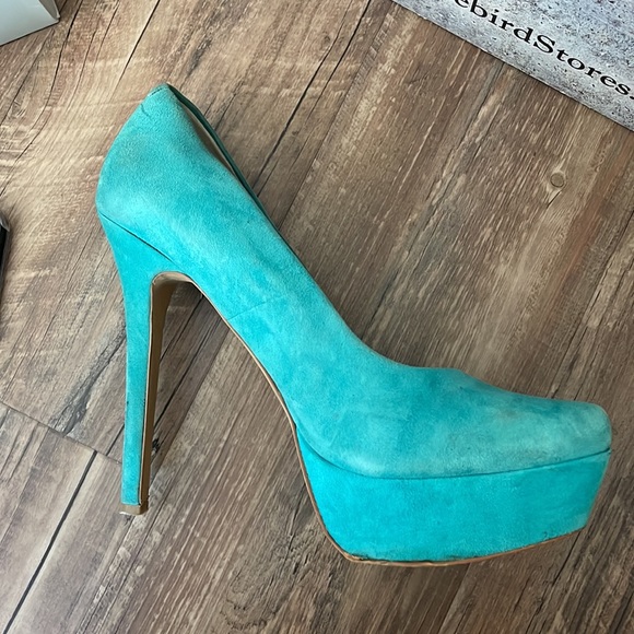 Teal Jessica Simpson Heels - Picture 4 of 5